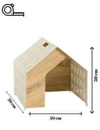 Hanah Home Casa para Mascotas Crema 50x50x50 cm